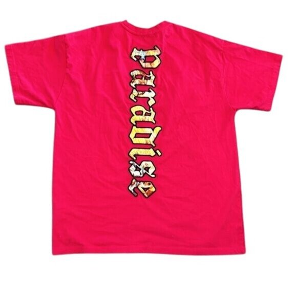 Forever 21 Red Graphic T-Shirt Lost In Heaven & Paradise Design Mens M Cotton Bl - Picture 5 of 7